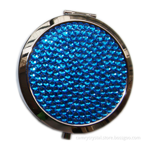 Crystal Rhinestone Round Pocket mirror